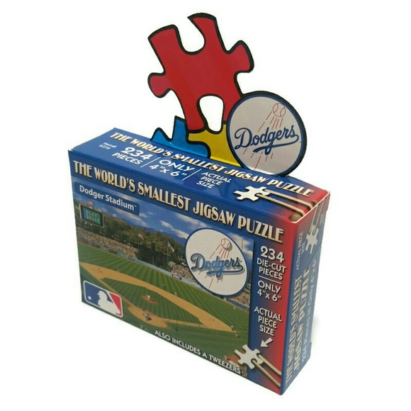 Lot of 2 LA Dodgers MLB Puzzle and Moneymaker Hat - Picture 11 of 12